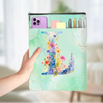 Aesthetic Flower Initial L Monogrammed Personalized Gifts for Women Bookish Gifts Book Sleeve Book Pouch Protector Cover for Paperbacks Reading Accessories for Reader Appreciation Birthday, Green - Image 1