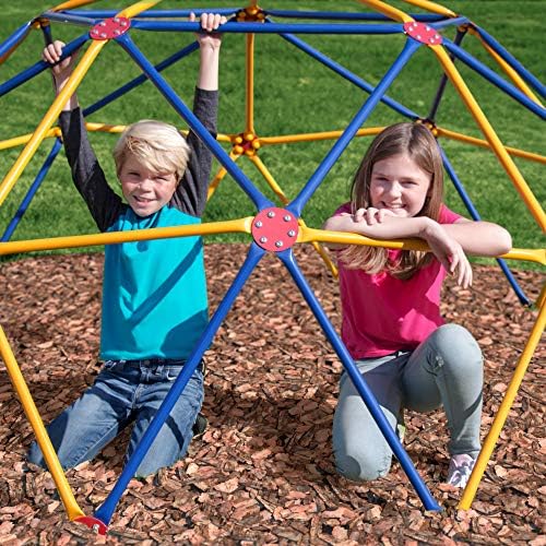 Easy Outdoor heavy duty kids jungle gym frame highlighting weather resistant multi color coating
