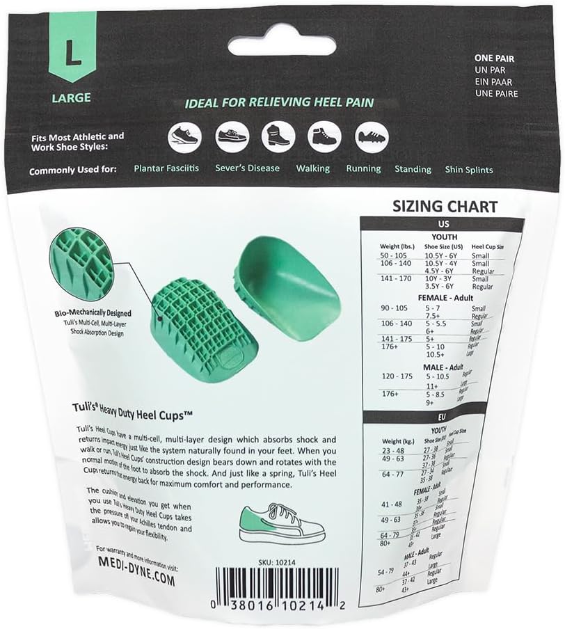 Tuli's Heavy Duty Heel Cups multi-layer waffle design detail