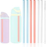 6PCS Replacement Straws for Owala Water Bottle 24 oz 32 oz Accessories | Reusable Plastic Straws with Cleaning Brush Tumbler Parts Compatible with Owala Freesip Water Bottle 24oz 32oz (6 Colors) - Image 10