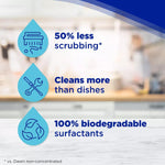 Dawn dishwashing liquid label details and grease cleaning features