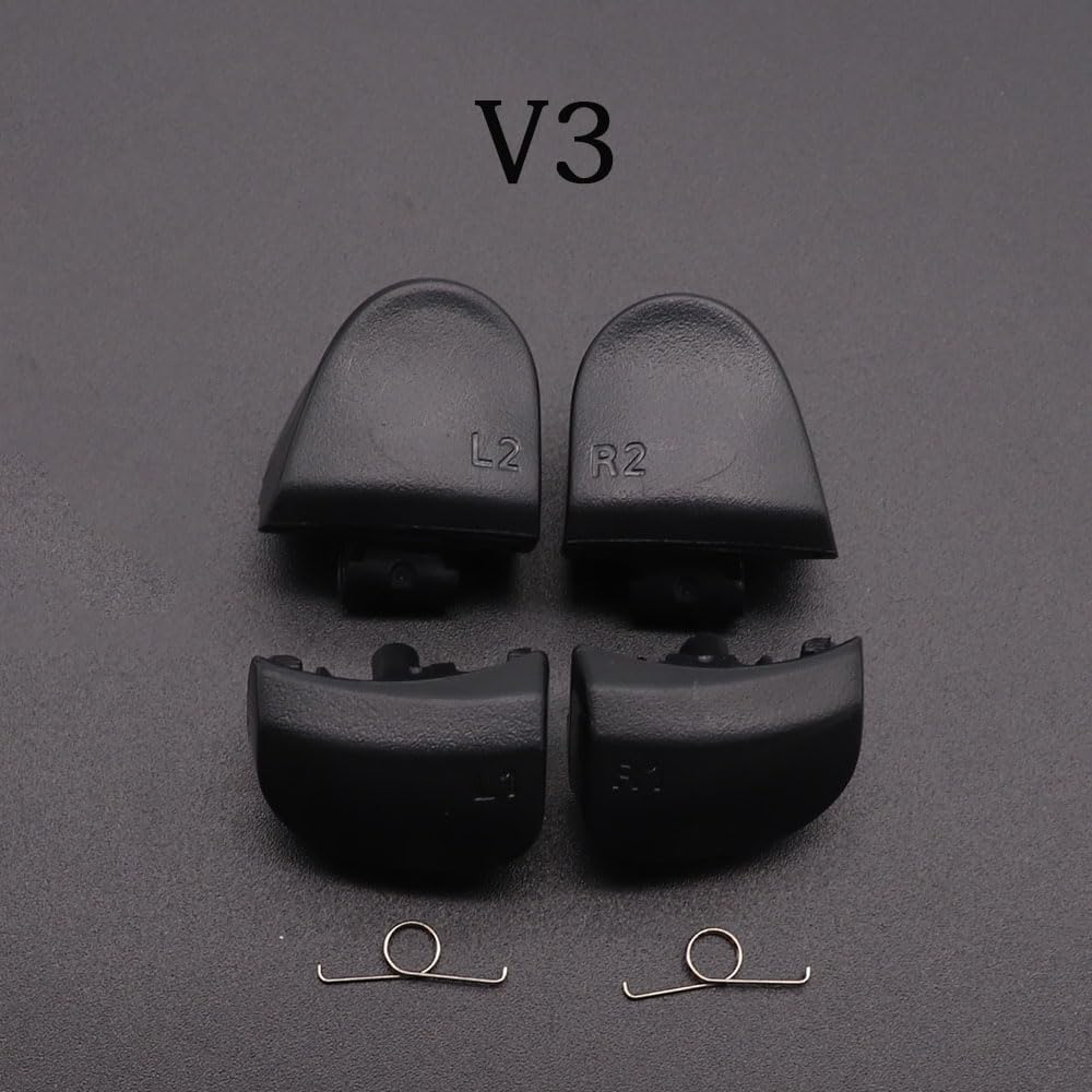 Close up of replacement shoulder buttons and springs for PlayStation 5 BDM-030