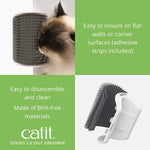 Interactive cat toy disassembled showing the inner catnip compartment