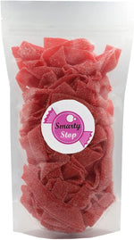 Smarty Stop bulk one pound red gummy belts poured in a bowl