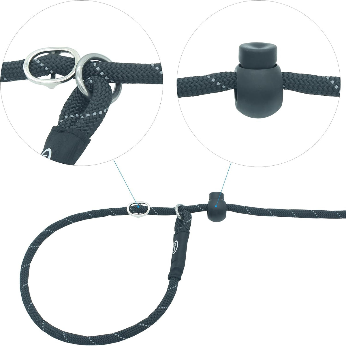 Hiado dog training leash spring loaded stopper close up