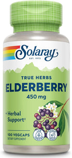 Solaray Elderberry Supplement Capsules front view bottle packaging