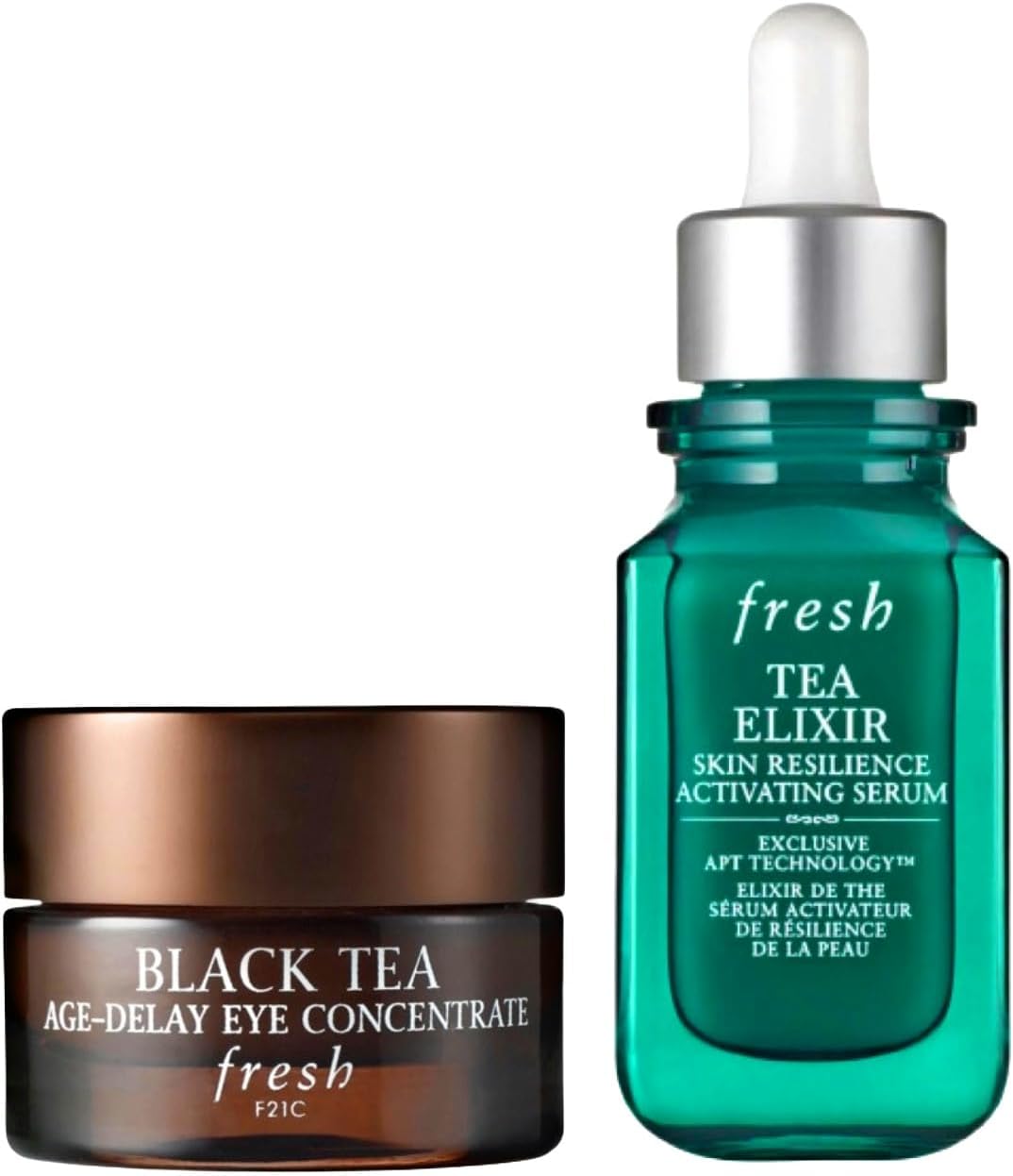 Fresh Black Tea Age-Delay Eye Concentrate and Firming Serum front view bottle packaging