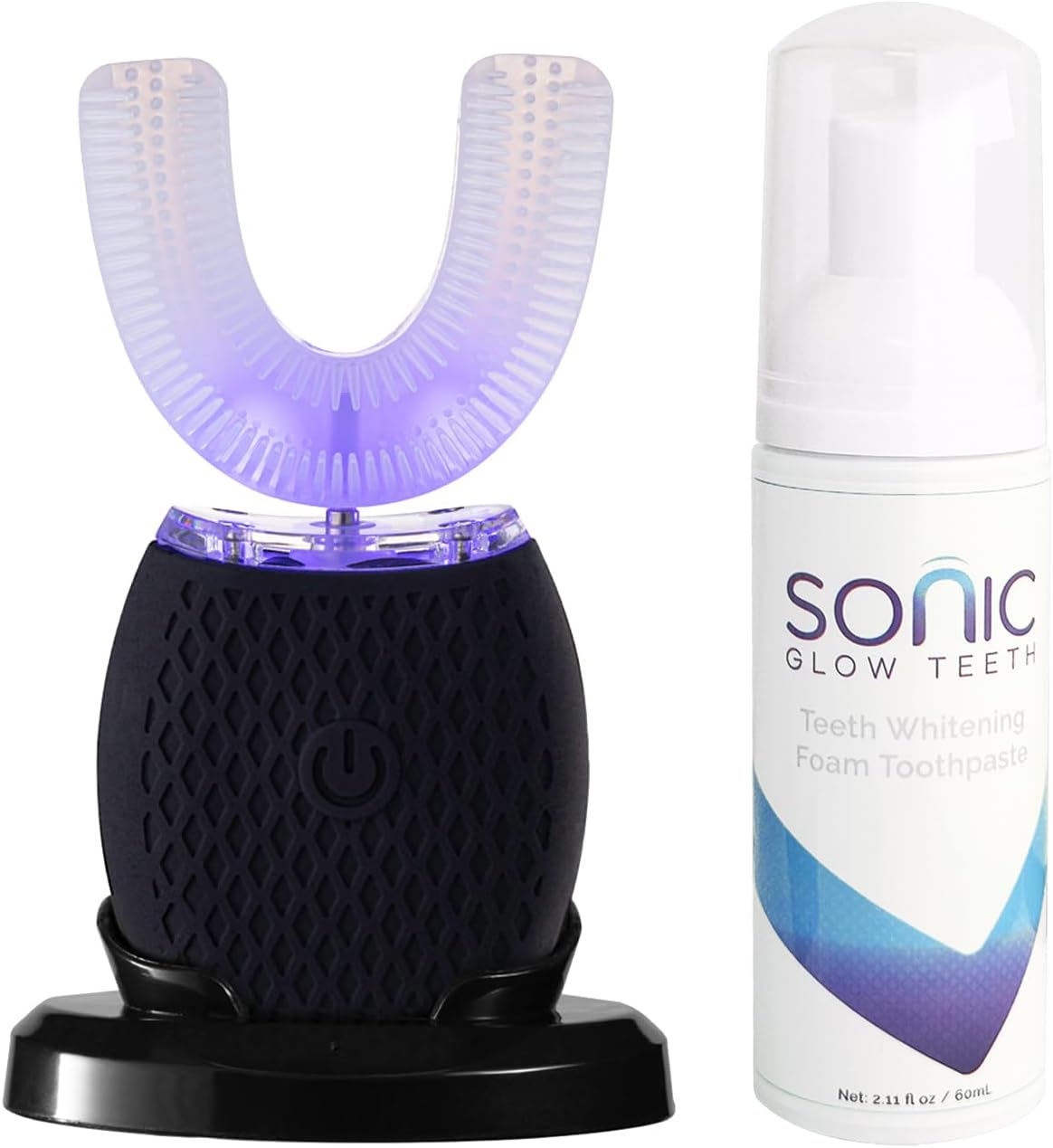 Ultrasonic Toothbrush for Adults - Automatic Electric Toothbrush with Soft Bristles Rechargeable Portable Waterproof Design 30s Timer, Wireless Charging Dual-Use for Travel & Home (Black) - Image 1