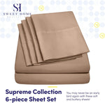 Sweet Home Collection taupe microfiber flat sheet folded display