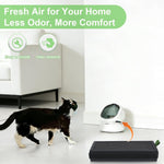 Pet safety approved replacement deodorizer cartridge for smart cat appliances.