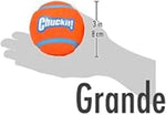 Chuckit! high-visibility orange and blue dog fetch ball