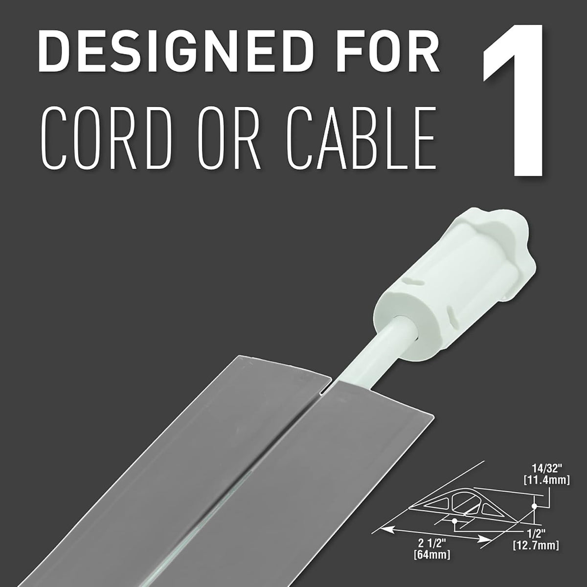 C2G Wiremold Floor Cord Management Kit, Corduct, Cord Protector, Wire Organizer and Hider, Rubber Cable Cover and Concealer, Gray, 5 Feet, CDG-5 - Image 4