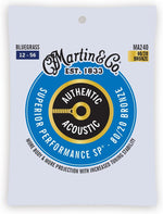 Martin Authentic Acoustic guitar strings front packaging view with commercial design
