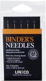 Lineco bookbinding needles pack of five closeup