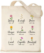 Canvas Christian Tote Bags Bible Faith Friend Birthday Gifts Graphic Totes Sunday Church Bag - Image 12
