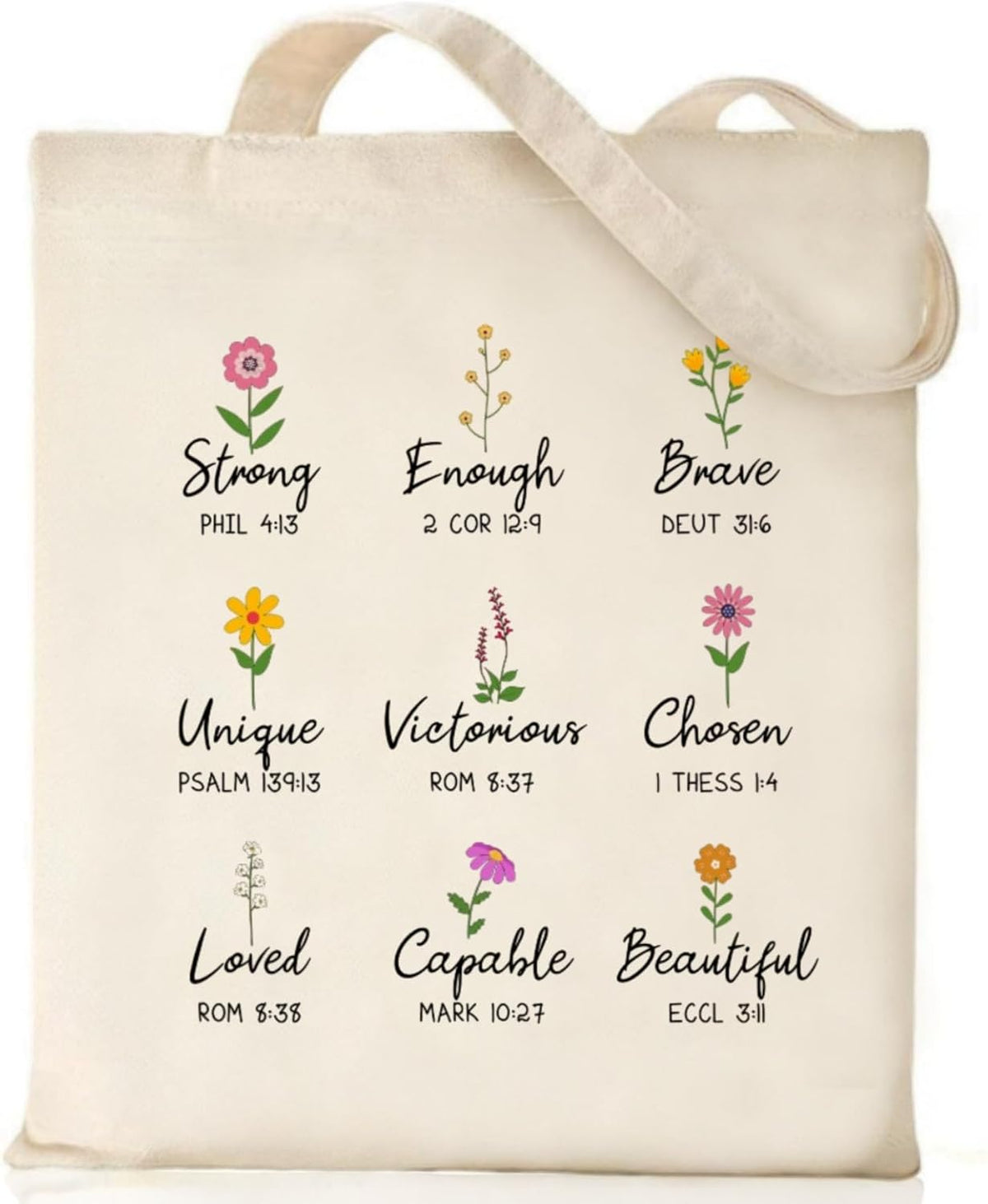 Canvas Christian Tote Bags Bible Faith Friend Birthday Gifts Graphic Totes Sunday Church Bag - Image 12