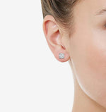Fifth and fine silver diamond earrings back closure detail