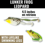 Lunkerhunt Lunker Frog side profile showing Leopard pattern