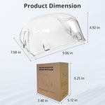 Premium clear polypropylene pet feeder rear enclosure for clean feeding areas.
