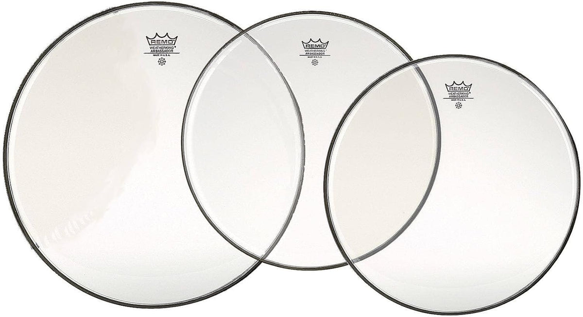 Remo PP-1380-BA Ambassador Clear Tom Drumhead Pack - 10", 12" & 16" - Image 12