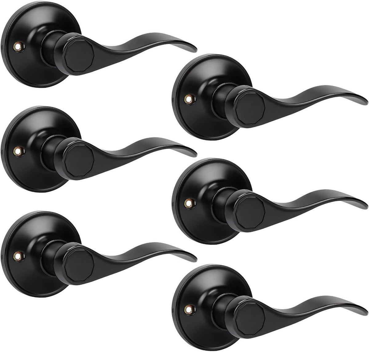 KNOBWELL 3 Pack Interior Door Knobs, Brushed Nickel Dummy Lever Door Handles Non-Function Inactive Closet Door Knobs(Right Handed) - Image 12