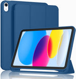 ToaPoia iPad eleventh generation case front view in navy blue color