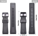 24mm waterproof watch strap buckle detail