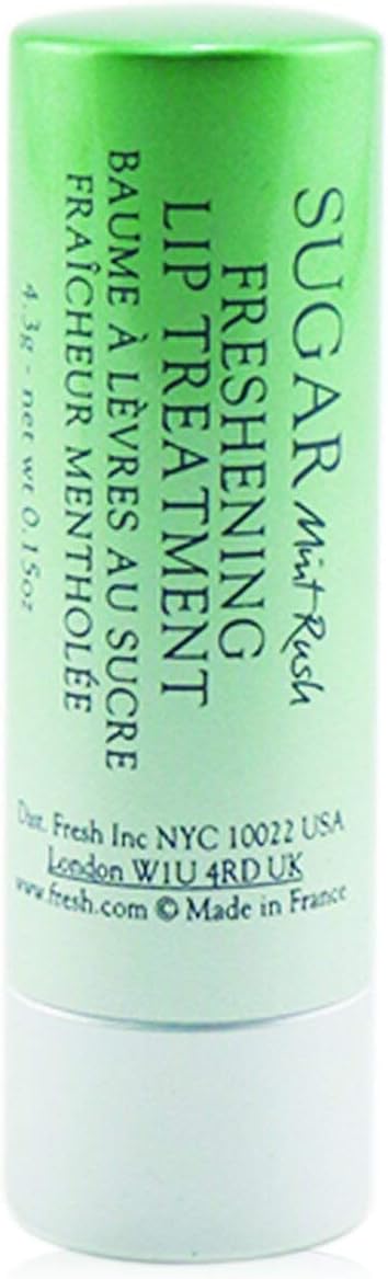 Fresh Sugar Mint Rush lip treatment applicator open tube showing clear mint balm