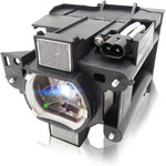 CTLAMP replacement projector lamp bulb with housing front view showing the premium lampwick