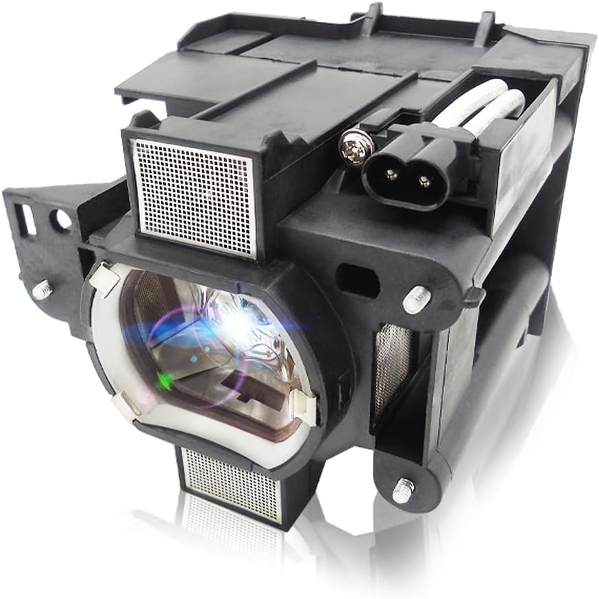 CTLAMP replacement projector lamp bulb with housing front view showing the premium lampwick