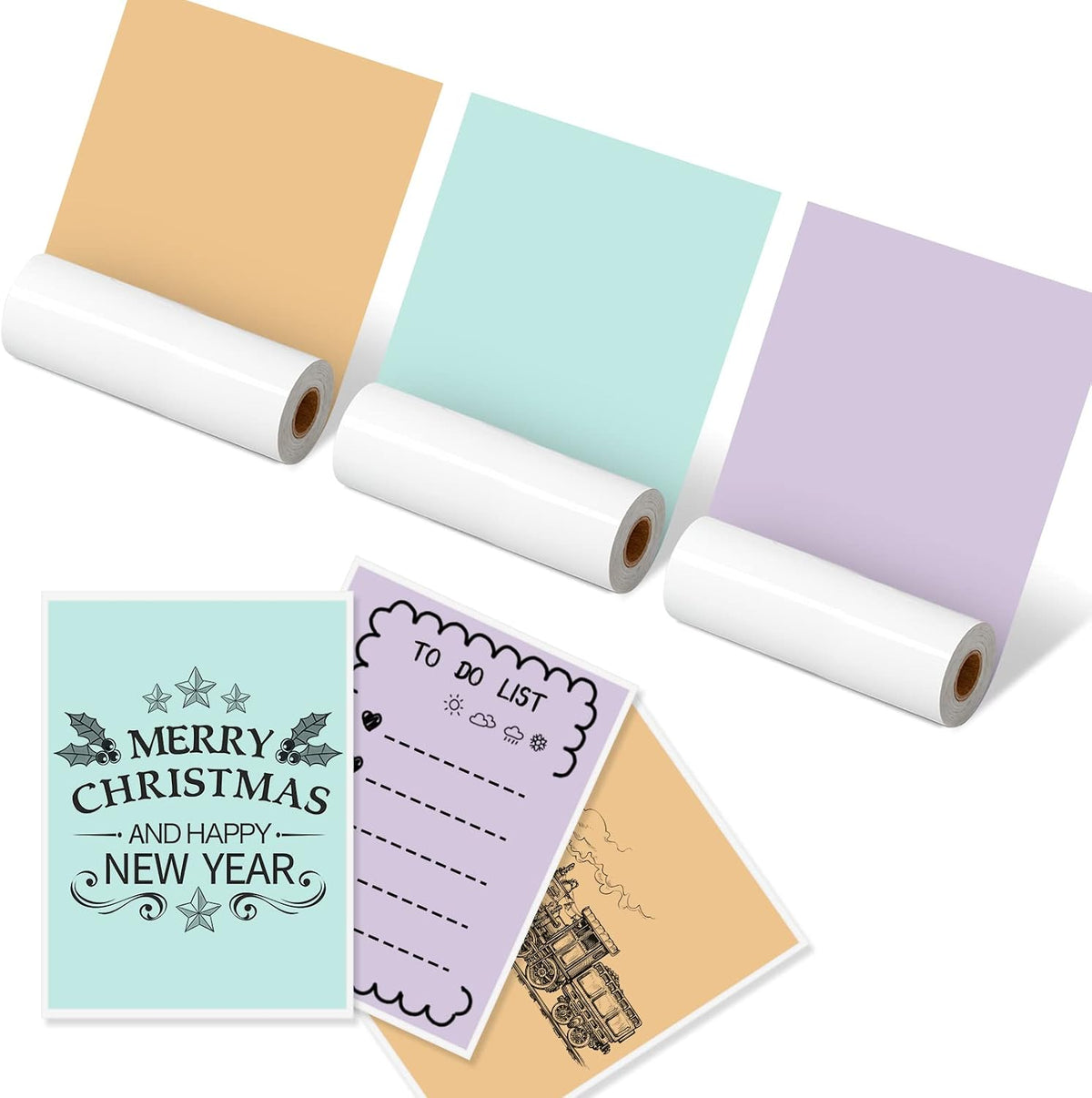 Phomemo adhesive thermal sticker paper front view packaging