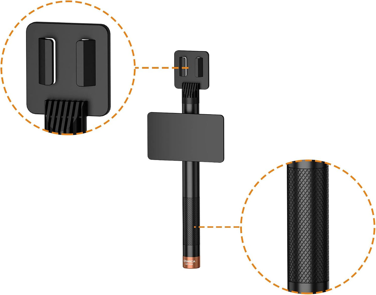 Comica wireless mic adapter showing detachable mic flag