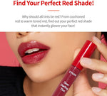 ETUDE long lasting waterproof lip stain packaging back view with ingredients.