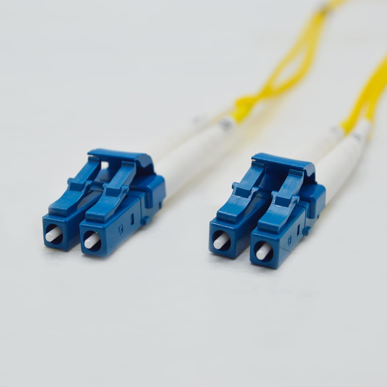 Fcd OS2 single-mode fiber patch cable LC to LC front view