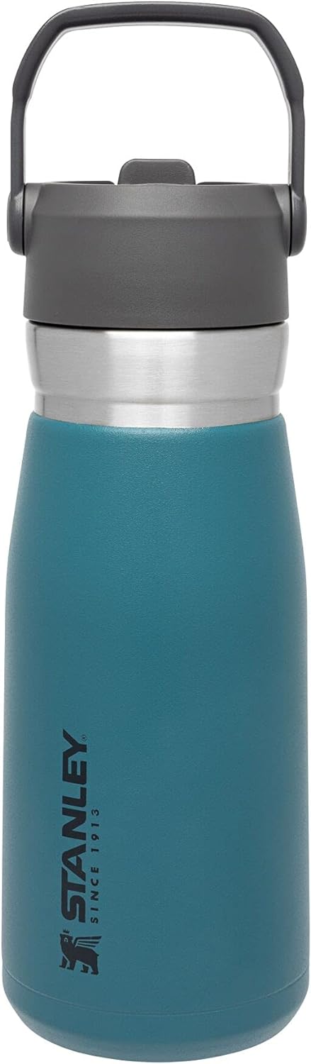 Stanley IceFlow Flip Straw Water Bottle 17 oz | Built-In Straw for Travel and Sports | Lightweight and Leak Resistant | Insulated Stainless Steel | BPA-Free | Charcoal - Image 13
