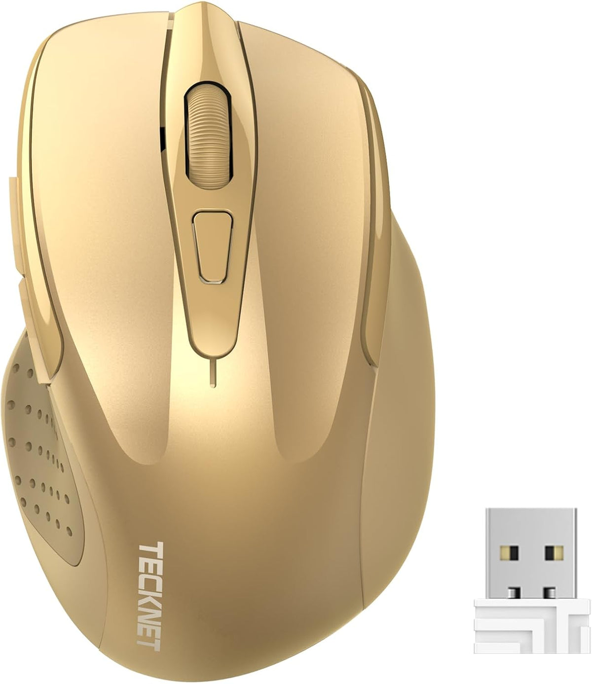 Tecknet ergonomic mouse in hand usage