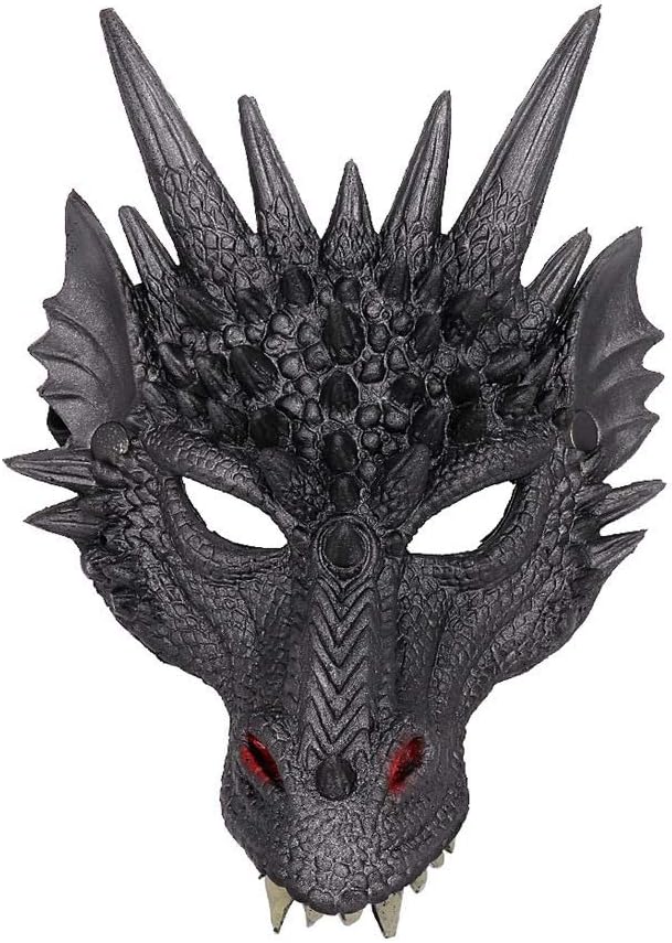 Himine PU foam dragon mask texture angle