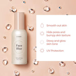 Texture shot of ETUDE multi-makeup coral base primer cream on a white background.