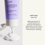 Sensitive skin friendly hybrid sunscreen being applied to the face