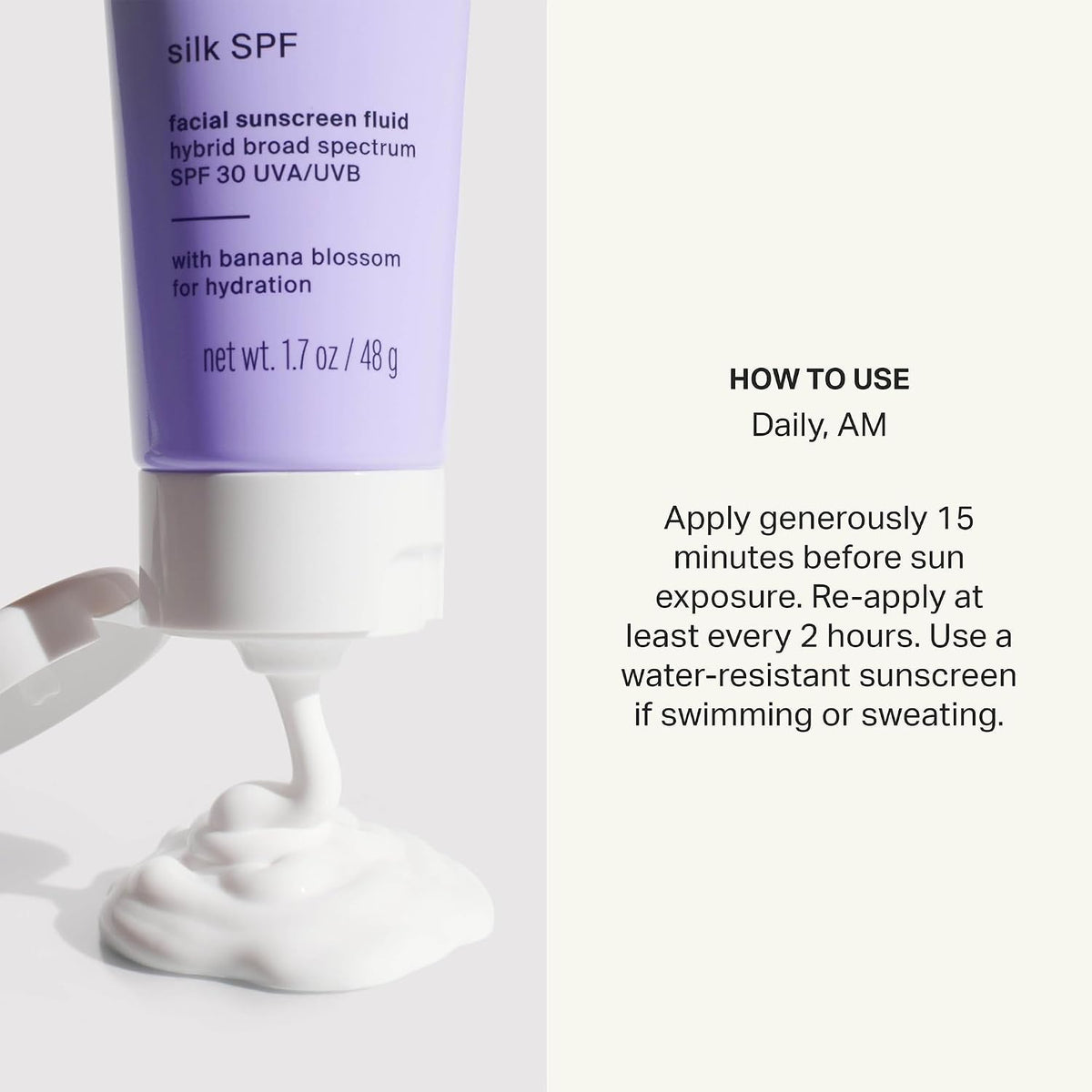 Sensitive skin friendly hybrid sunscreen being applied to the face