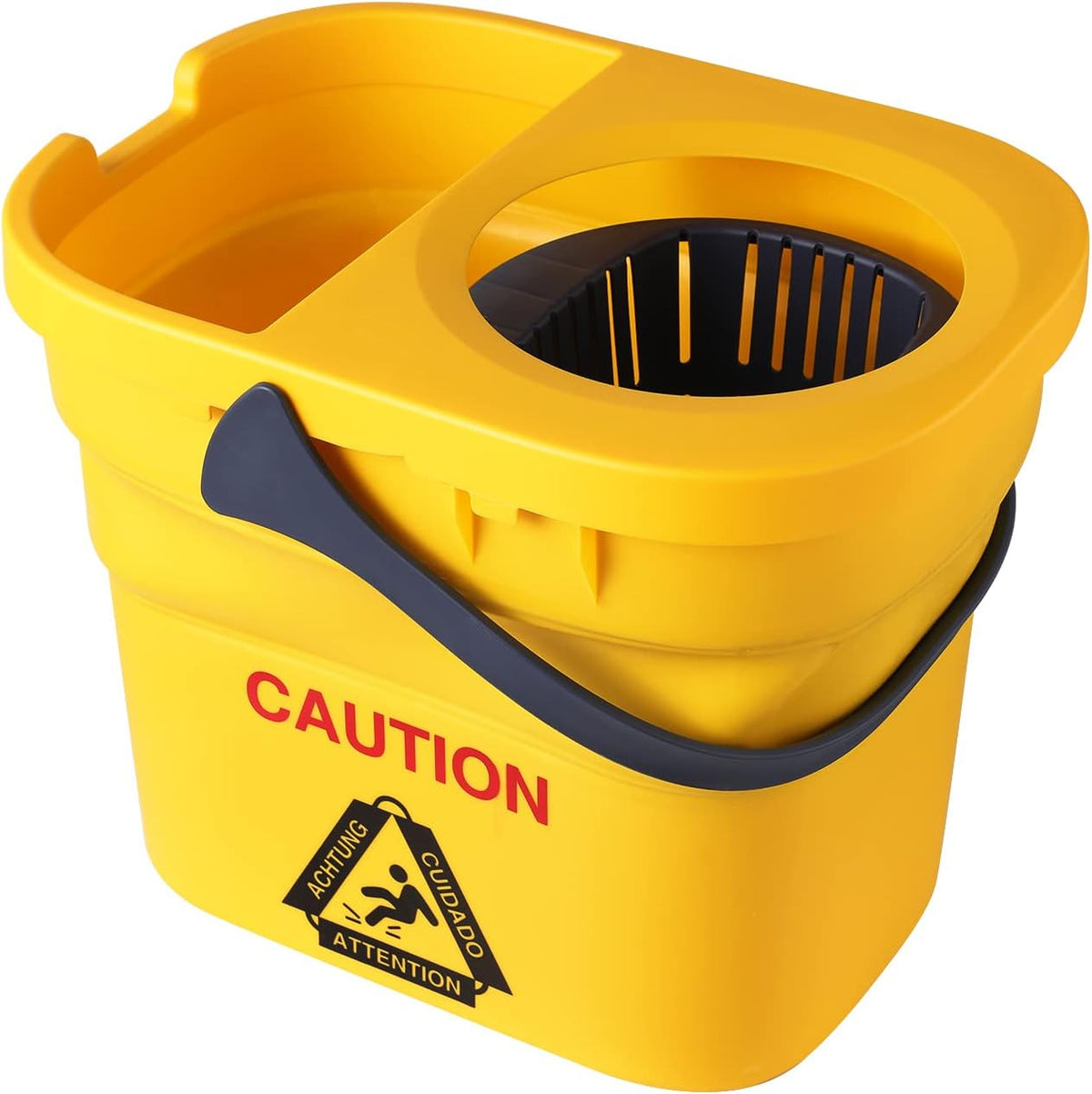 Yocada Commercial Mop Bucket with Wringer front view for professional floor cleaning.