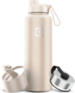 IRON degreesFLASK Camping & Hiking Hydration Flask with Straw, Wide Mouth Insulated Stainless Steel Sports Water Bottle - 40 oz Twilight Blue - Image 13