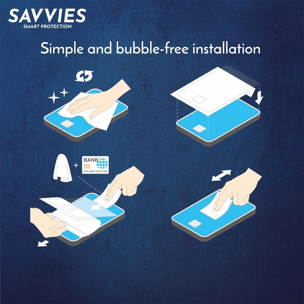 Savvies smartwatch screen protector application angle view