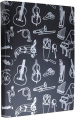 KingPoint music file folder front view with music notes design