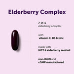 Micro Ingredients Elderberry Complex label showing 7-in-1 formula details