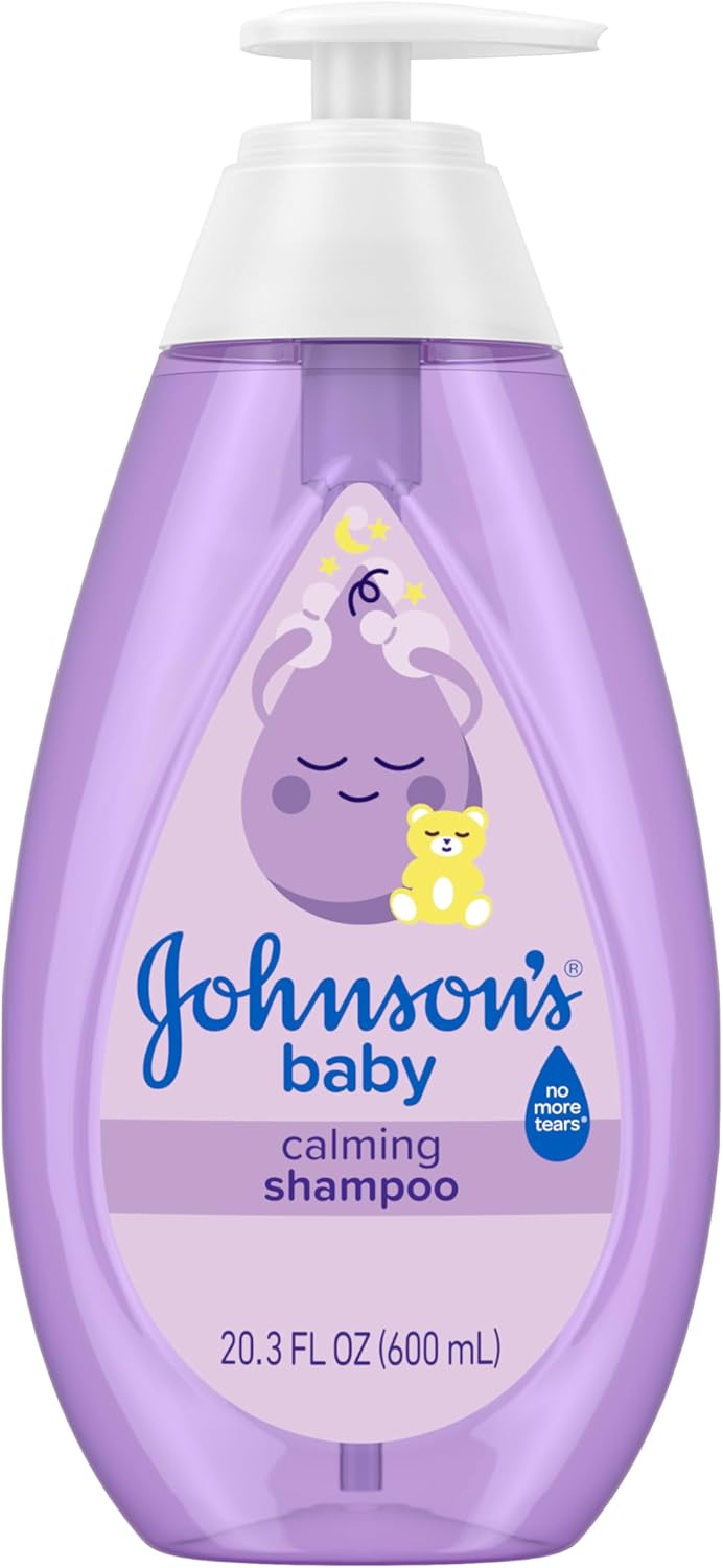 Johnson's Baby Calming Shampoo with Soothing NaturalCalm Aromas, Gentle, Hair Wash, Baby Essentials, Hypoallergenic, No Added Parabens and Sulfates, Baby Essentials, 20.3 fl. Oz - Image 1
