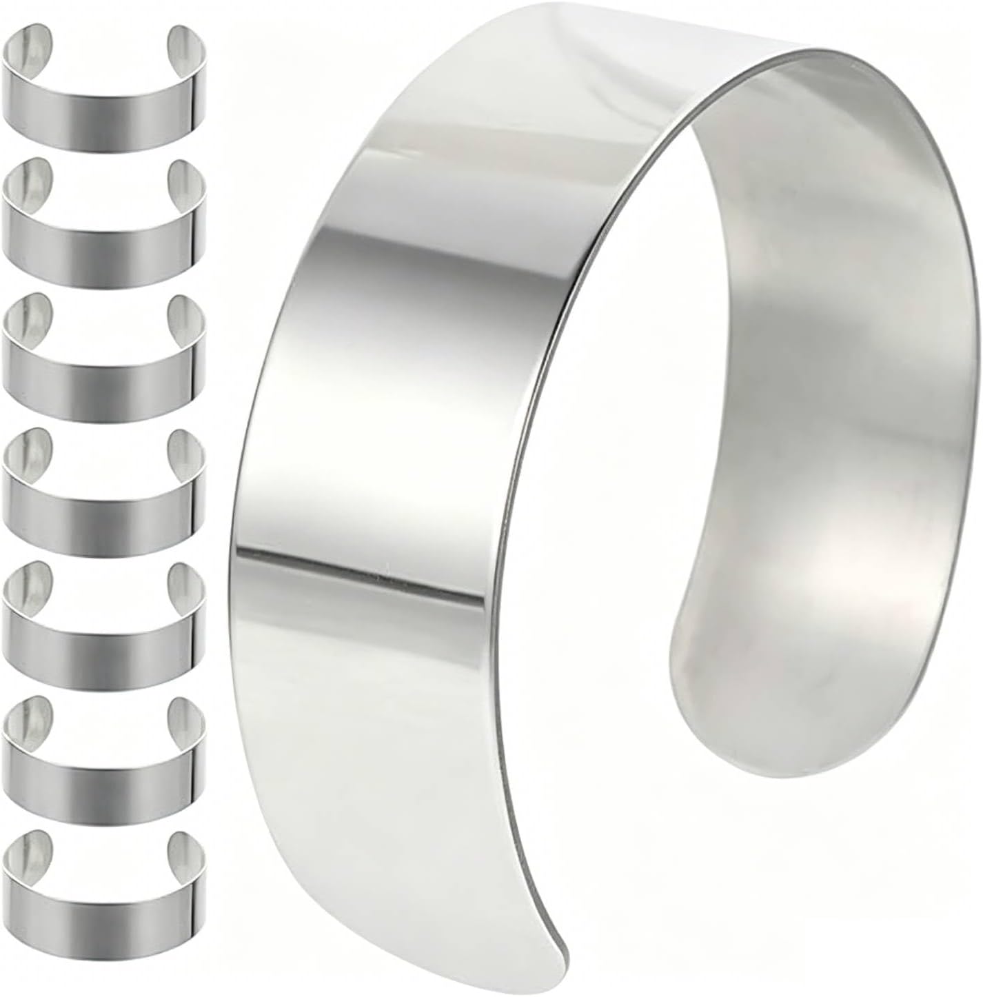 Milisten stainless steel bracelet cuff blanks front view