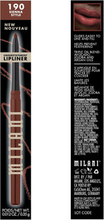 Highly pigmented creamy matte lip liner pencil shade 190 swatched on hand.