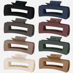 Large Hair Clips for Women, Hair Accessories for Girls - Light Color | 8Pcs Square Matte Hair Claw Clips for Thick & Thin Hair, 4.1Inch Neutral Rectangular Hair Clips, Strong Hold Non-Slip - Image 9