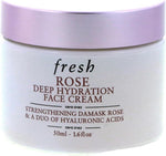 Fresh Rose Deep Hydration Strengthening Face Cream open jar showing creamy texture